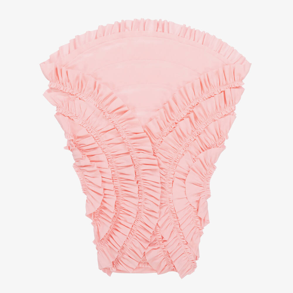 Lemon Loves Layette-Baby Girls Pink Cotton Blanket (86cm) | Childrensalon