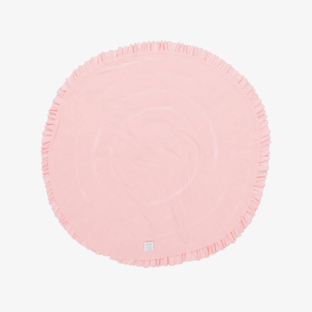 Lemon Loves Layette-Baby Girls Pink Cotton Blanket (86cm) | Childrensalon
