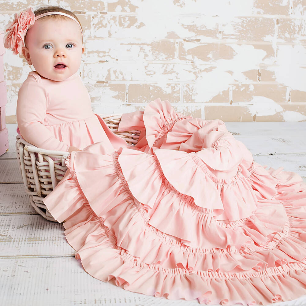 Lemon Loves Layette-Baby Girls Pink Cotton Blanket (86cm) | Childrensalon