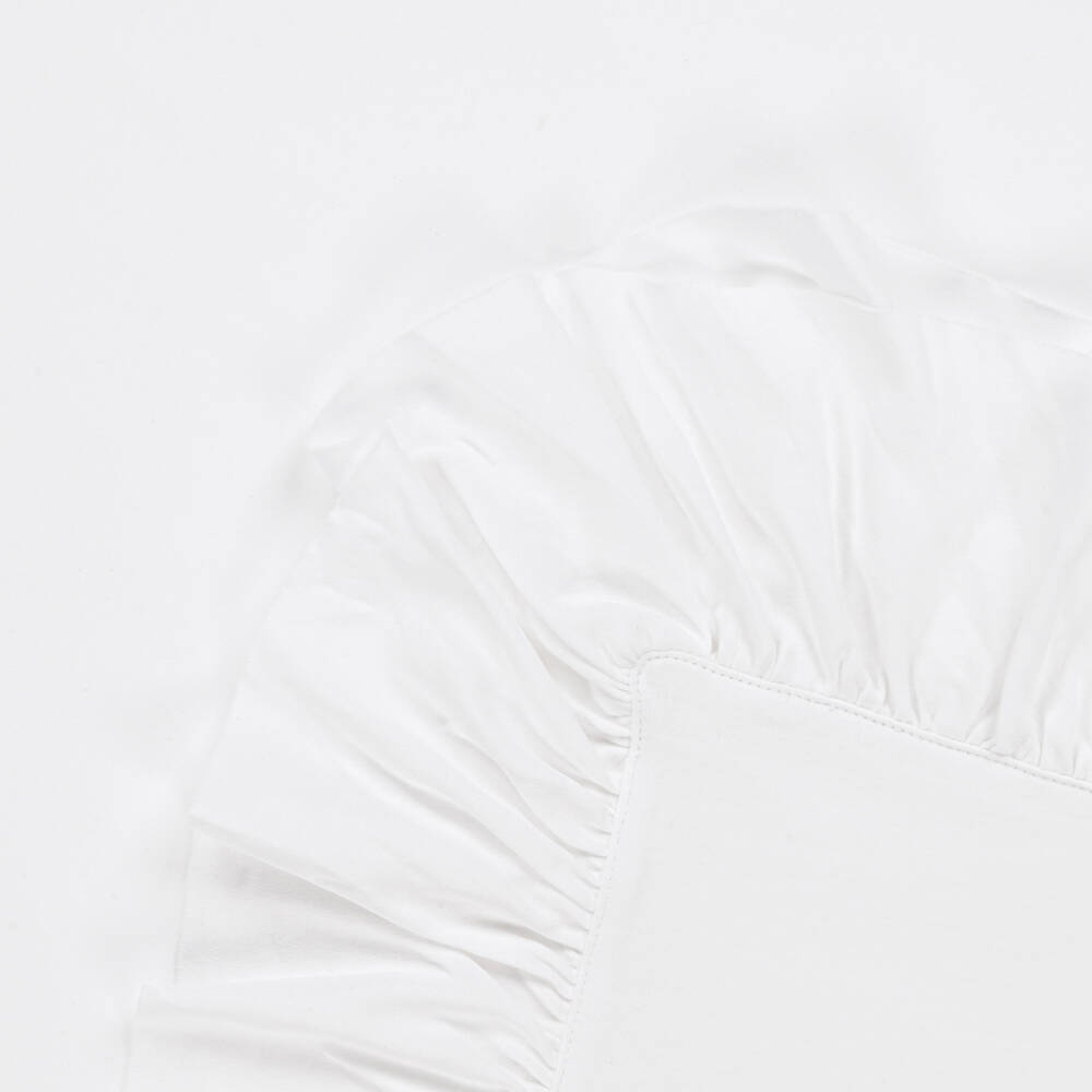 Lemon Loves Layette-Baby Girls White Cotton Blanket (90cm) | Childrensalon