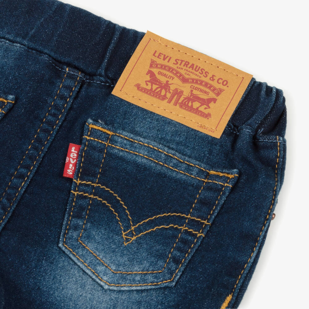 Levi's-Baby Boys Blue Denim Skinny Fit Shorts | Childrensalon