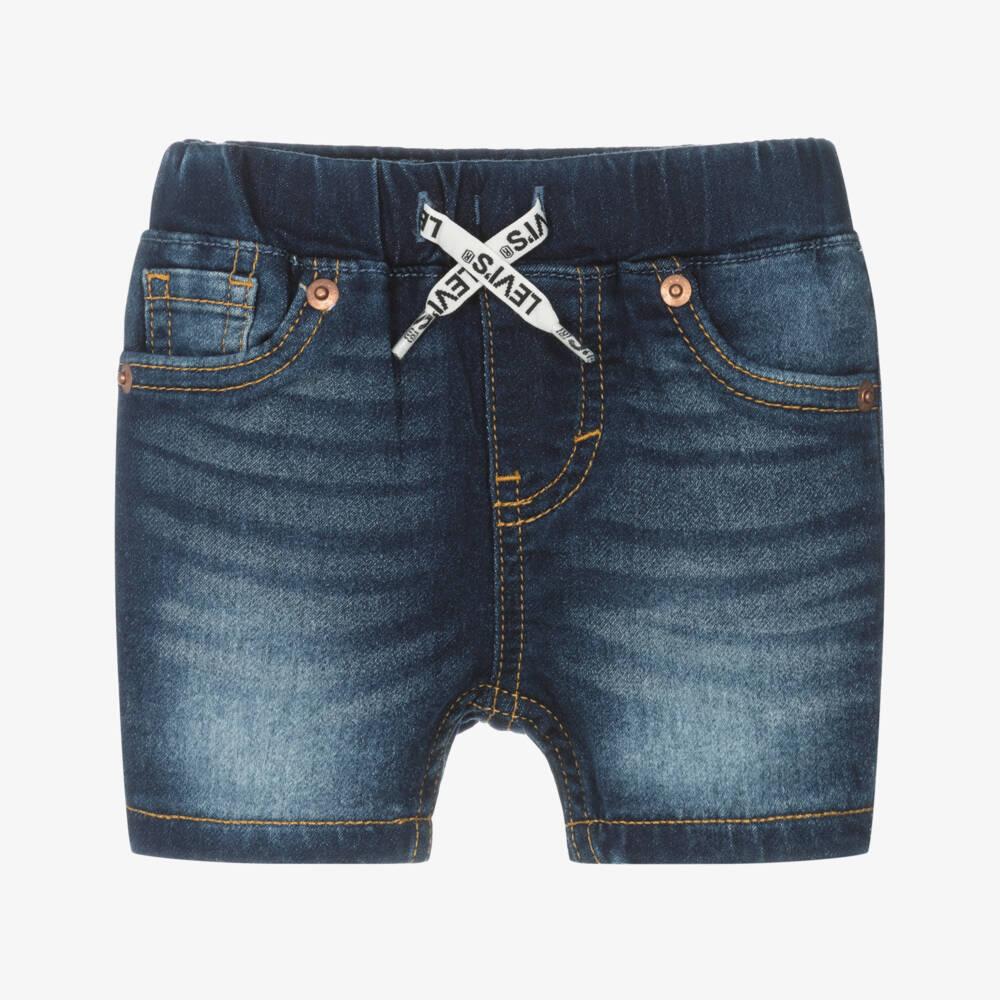 Levi's-Baby Boys Blue Denim Skinny Fit Shorts | Childrensalon