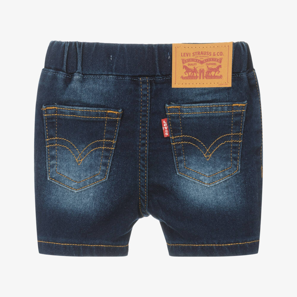 Levi's-Baby Boys Blue Denim Skinny Fit Shorts | Childrensalon