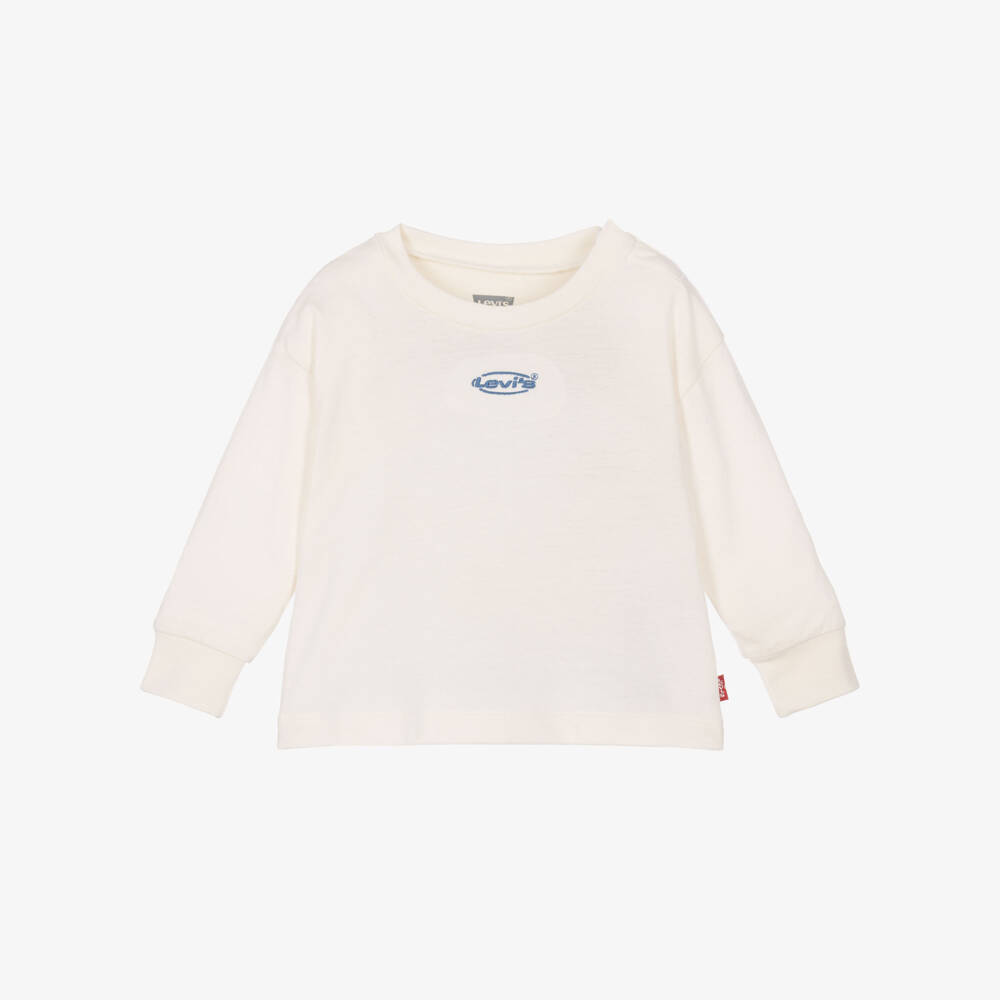 Levi's-Baby Boys Ivory Top with Multiple Logo Graphics | Childrensalon