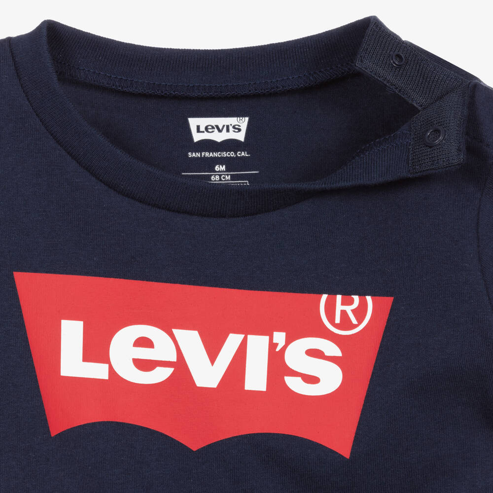 Levi's-Синяя хлопковая футболка для малышей | Childrensalon