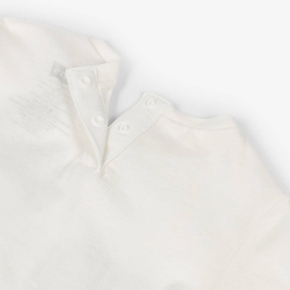 Levi's-Топ белый хлопковый с логотипом для малышей | Childrensalon