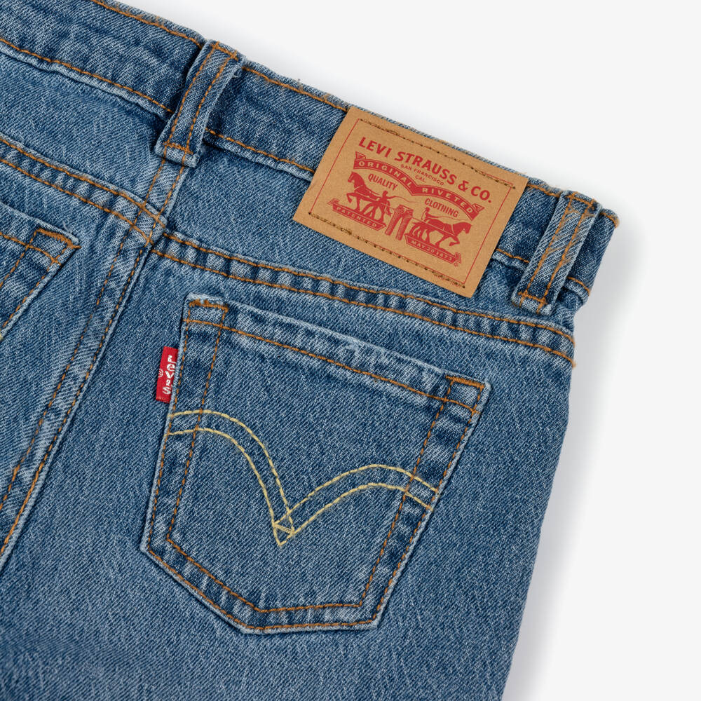 Levi's-Blue Denim Baggy Barrel Jeans | Childrensalon