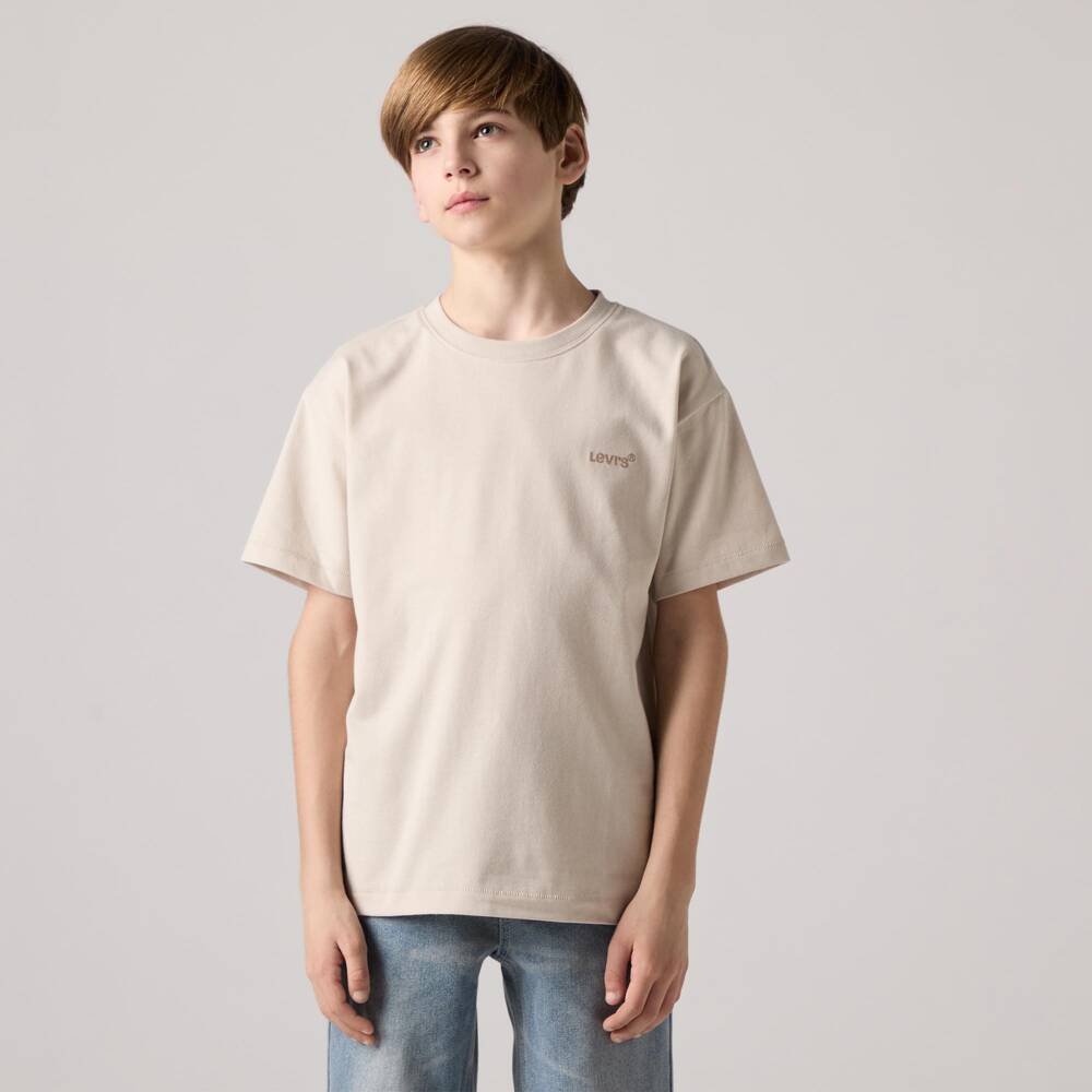 Levi's-تيشيرت بشعار مطرز لون بيج للأولاد | Childrensalon