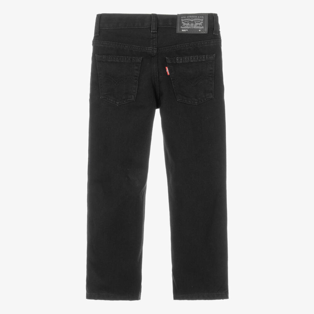 Levi's-Boys Black 505 Regular Fit Jeans | Childrensalon