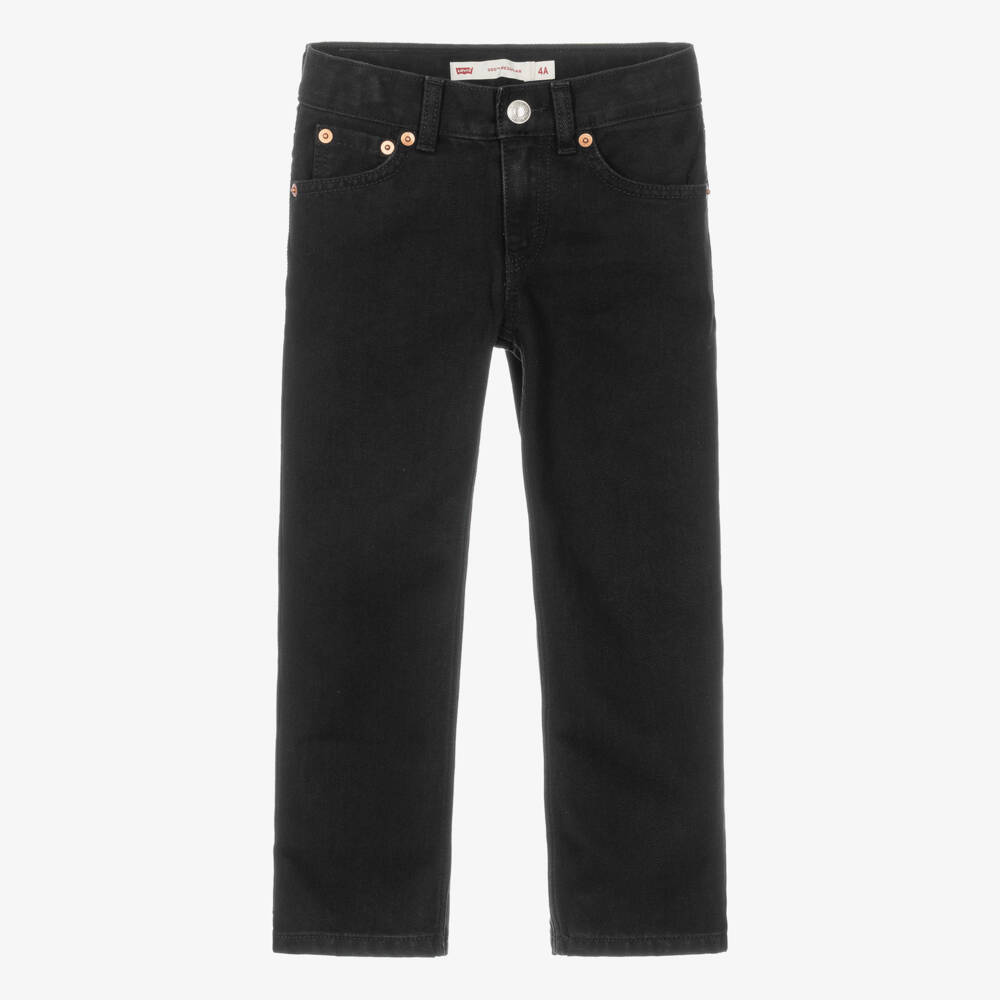 Levi's-Boys Black 505 Regular Fit Jeans | Childrensalon