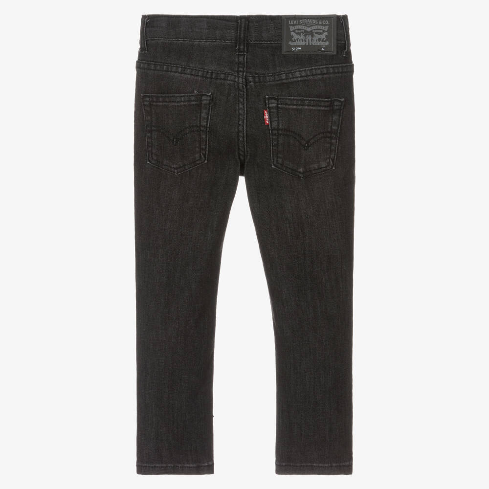 Levi's-Boys Black Denim 512 Slim Taper Jeans | Childrensalon