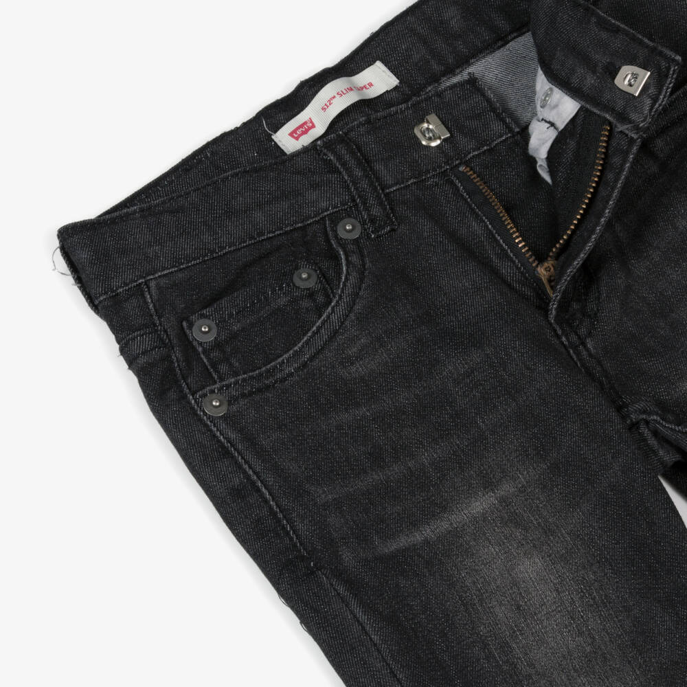 Levi's-Boys Black Denim 512 Slim Taper Jeans | Childrensalon