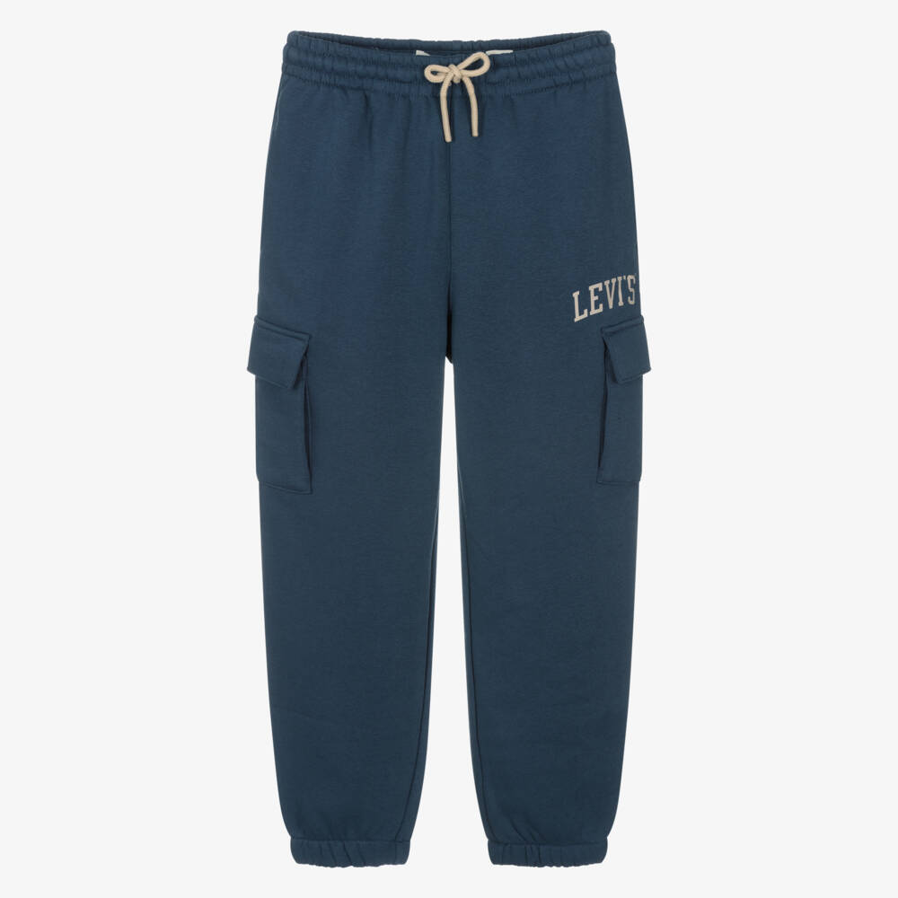 Levi's-Boys Blue Baggy Joggers with Cargo Pockets | Childrensalon