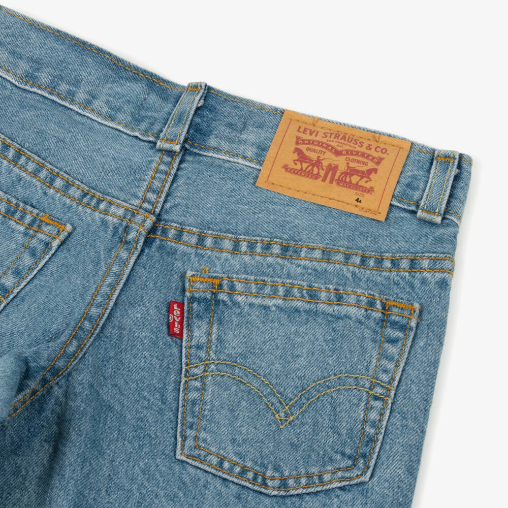 Levi's-Boys Blue Denim Skate Shorts | Childrensalon