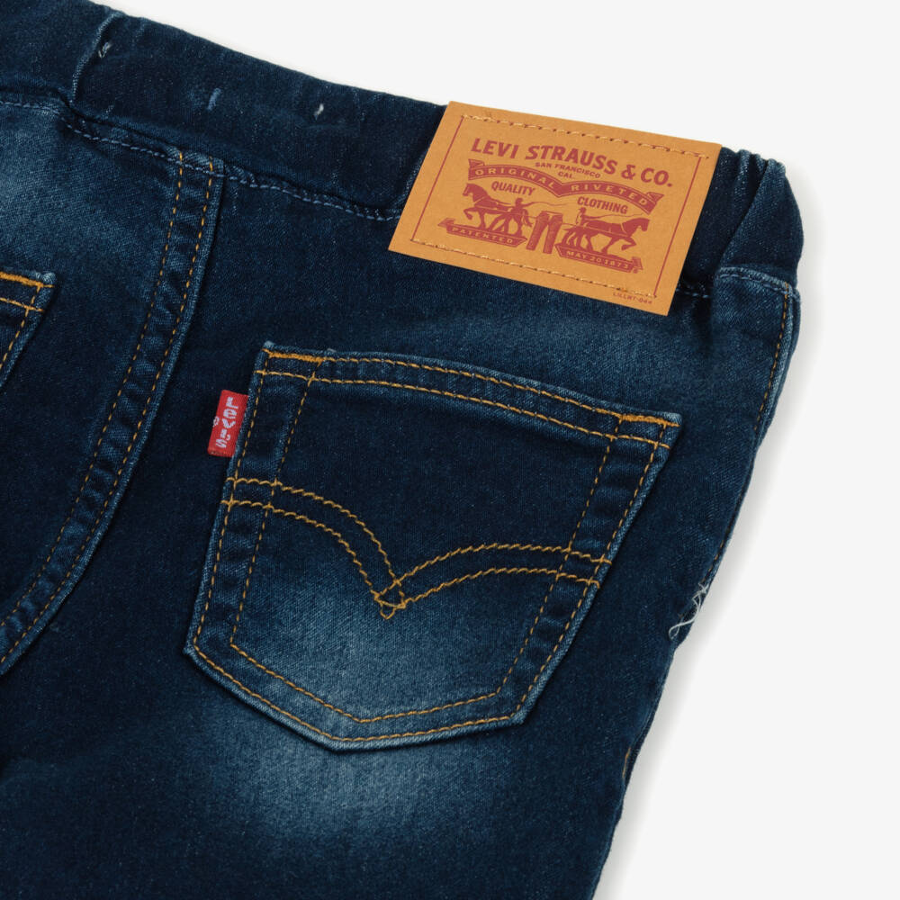 Levi's-Boys Blue Denim Skinny Fit Shorts | Childrensalon