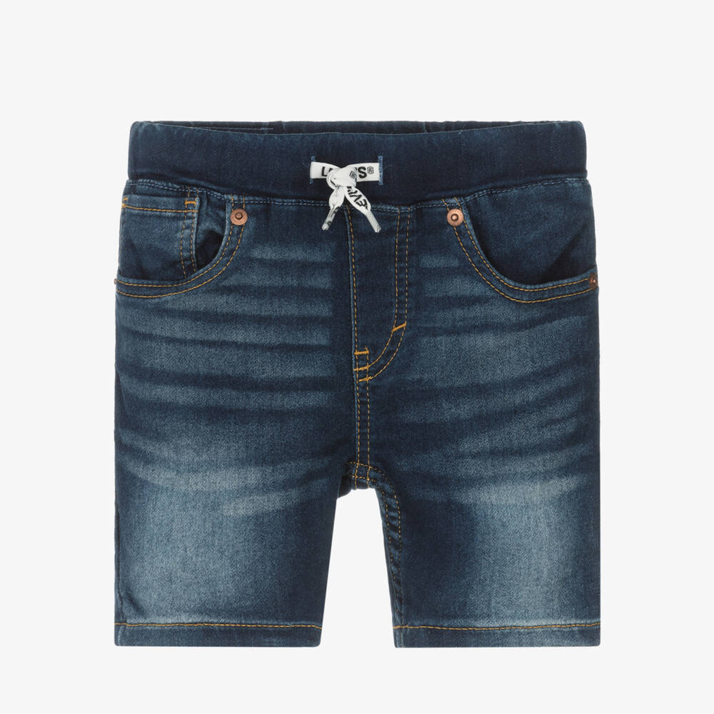 Levi's-Boys Blue Denim Skinny Fit Shorts | Childrensalon