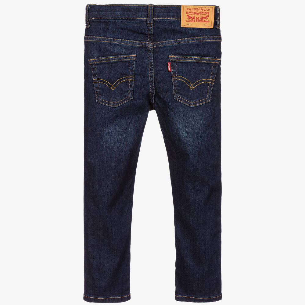 Levi's-Boys Dark Blue 512 Slim Fir Denim Jeans | Childrensalon