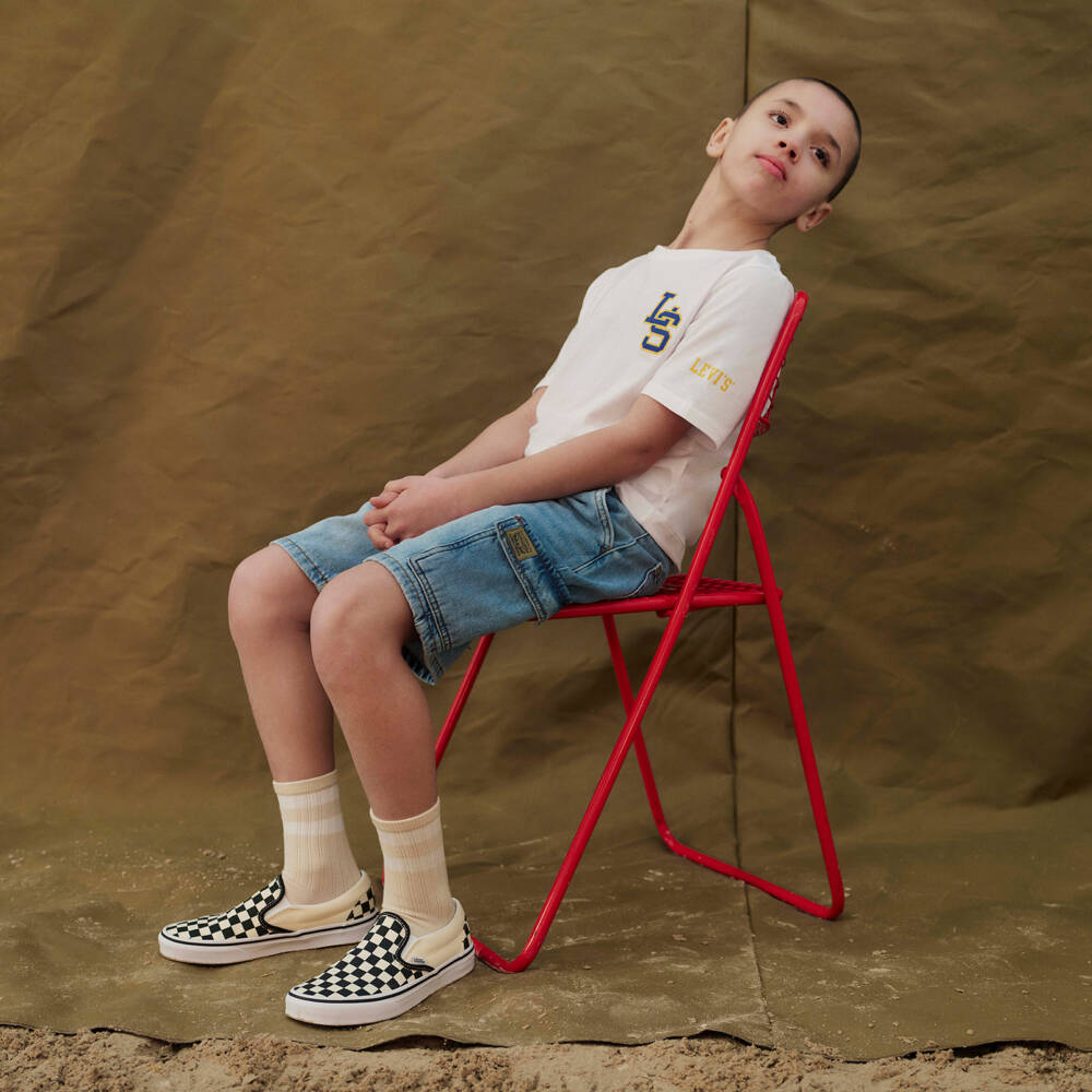 Levi's-Boys Dark Wash Blue Denim Cargo Shorts | Childrensalon