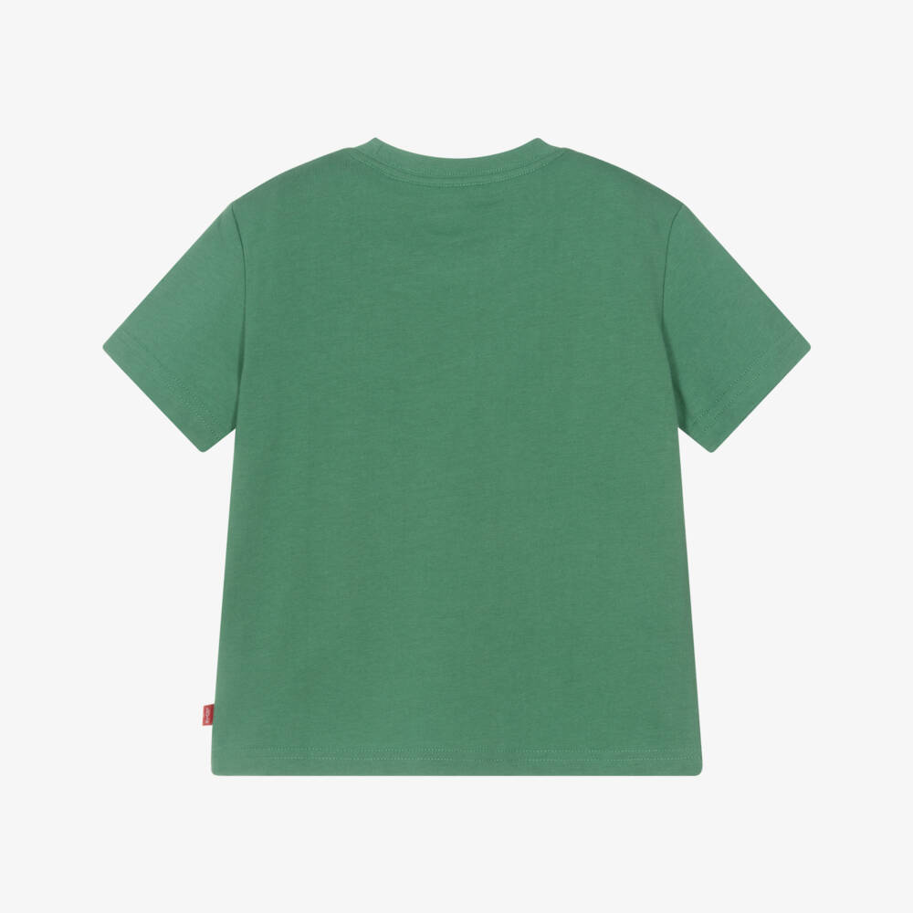 Levi's-Boys Green Cotton Varsity Logo T-Shirt | Childrensalon