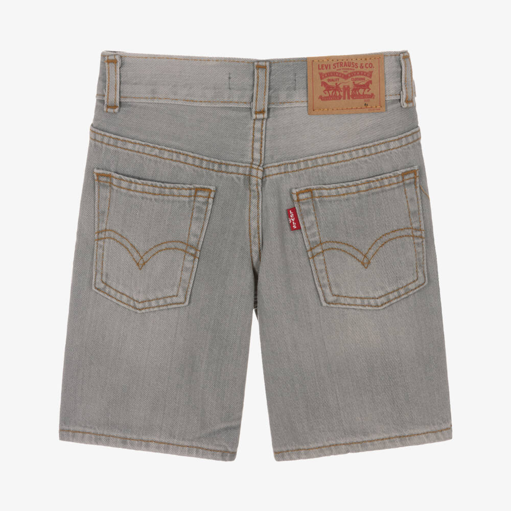 Levi's-Boys Grey Denim Skate Shorts | Childrensalon