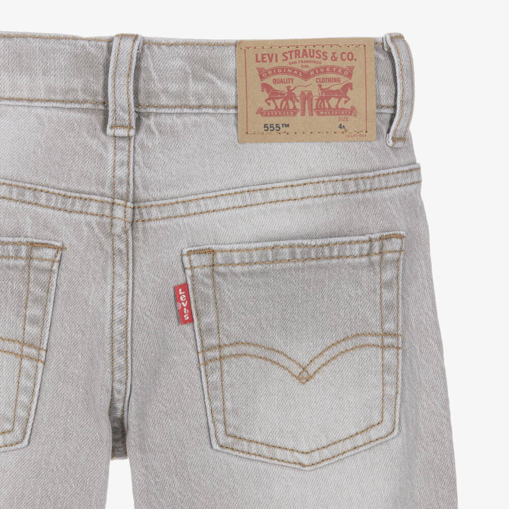 Levi's-Boys Light Grey 555 Denim Jeans | Childrensalon