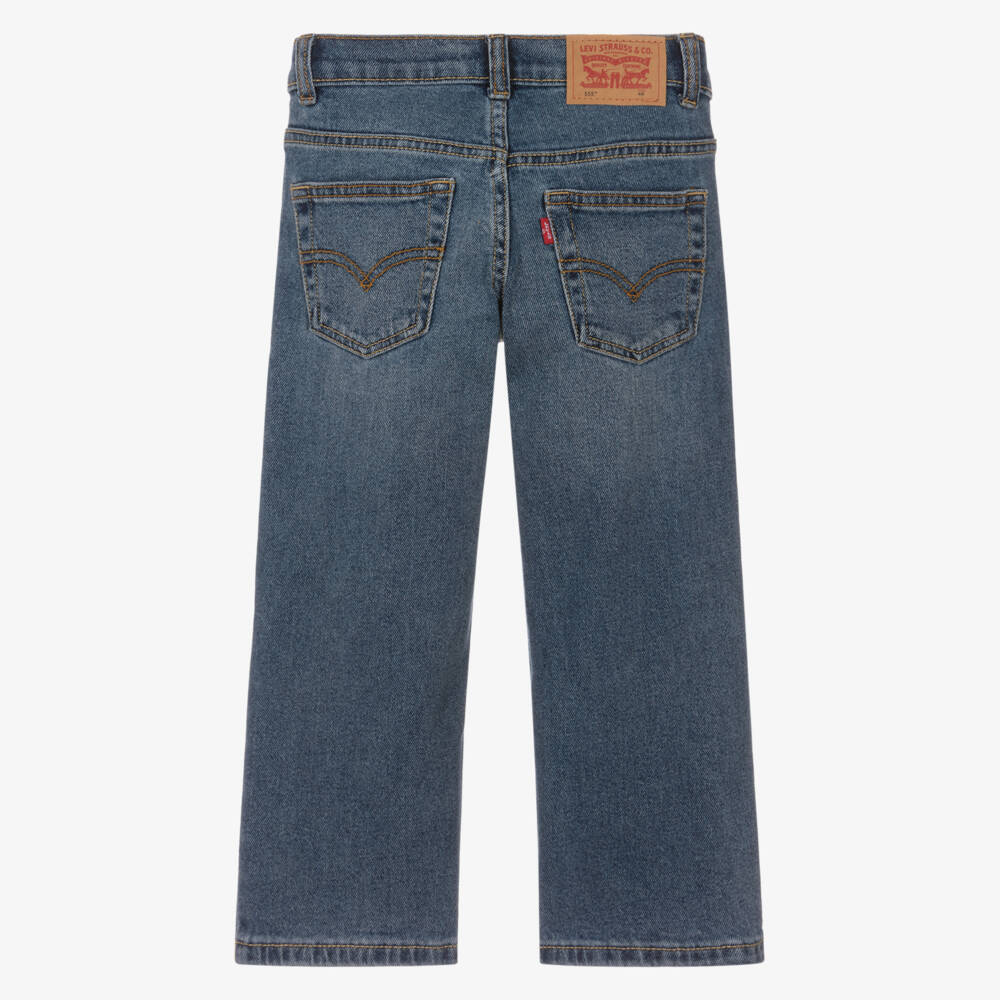 Levi's-Boys Mid-Blue 555 Relaxed Straight Jeans | Childrensalon