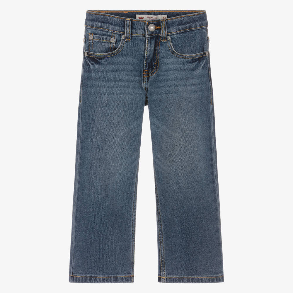 Levi's-Boys Mid-Blue 555 Relaxed Straight Jeans | Childrensalon