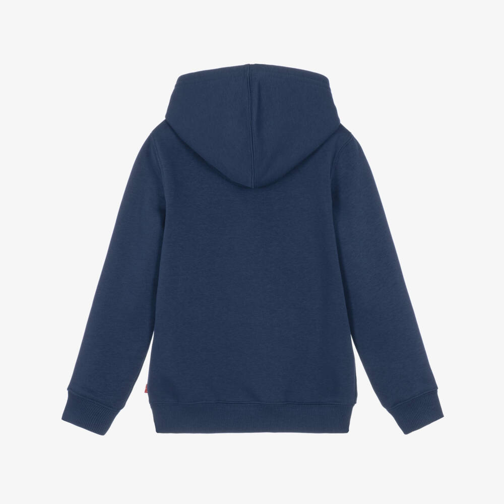Levi's-Boys Navy Blue Hoodie with Batwing Logo | Childrensalon