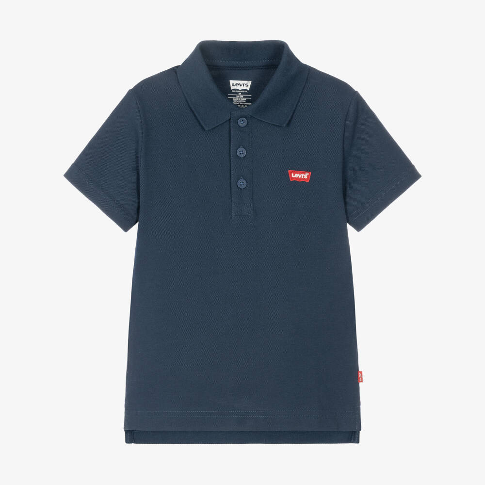 Levi's-Boys Navy Blue Logo Polo Shirt | Childrensalon