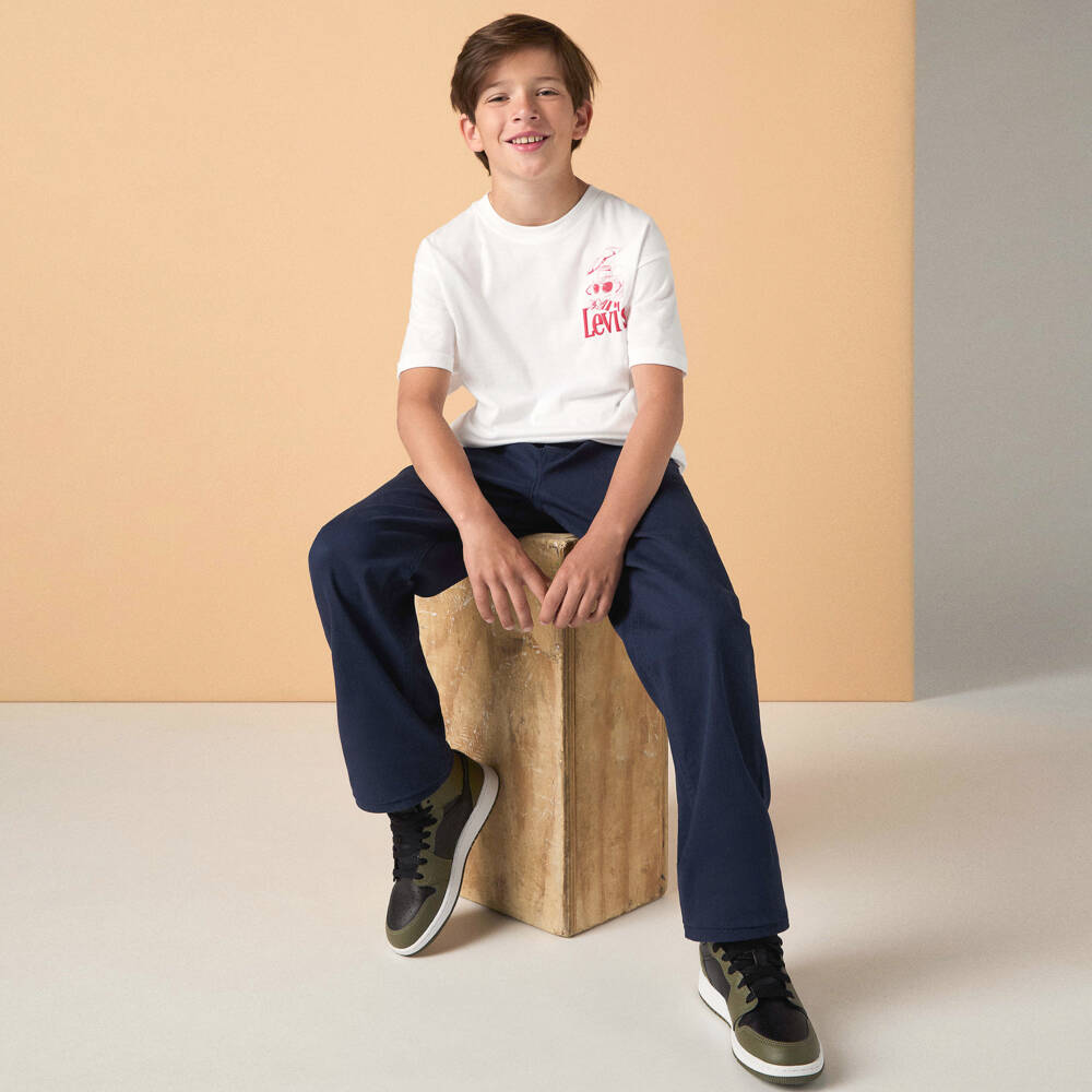 Levi's-Boys Navy Blue Relaxed Fit Chino Trousers | Childrensalon