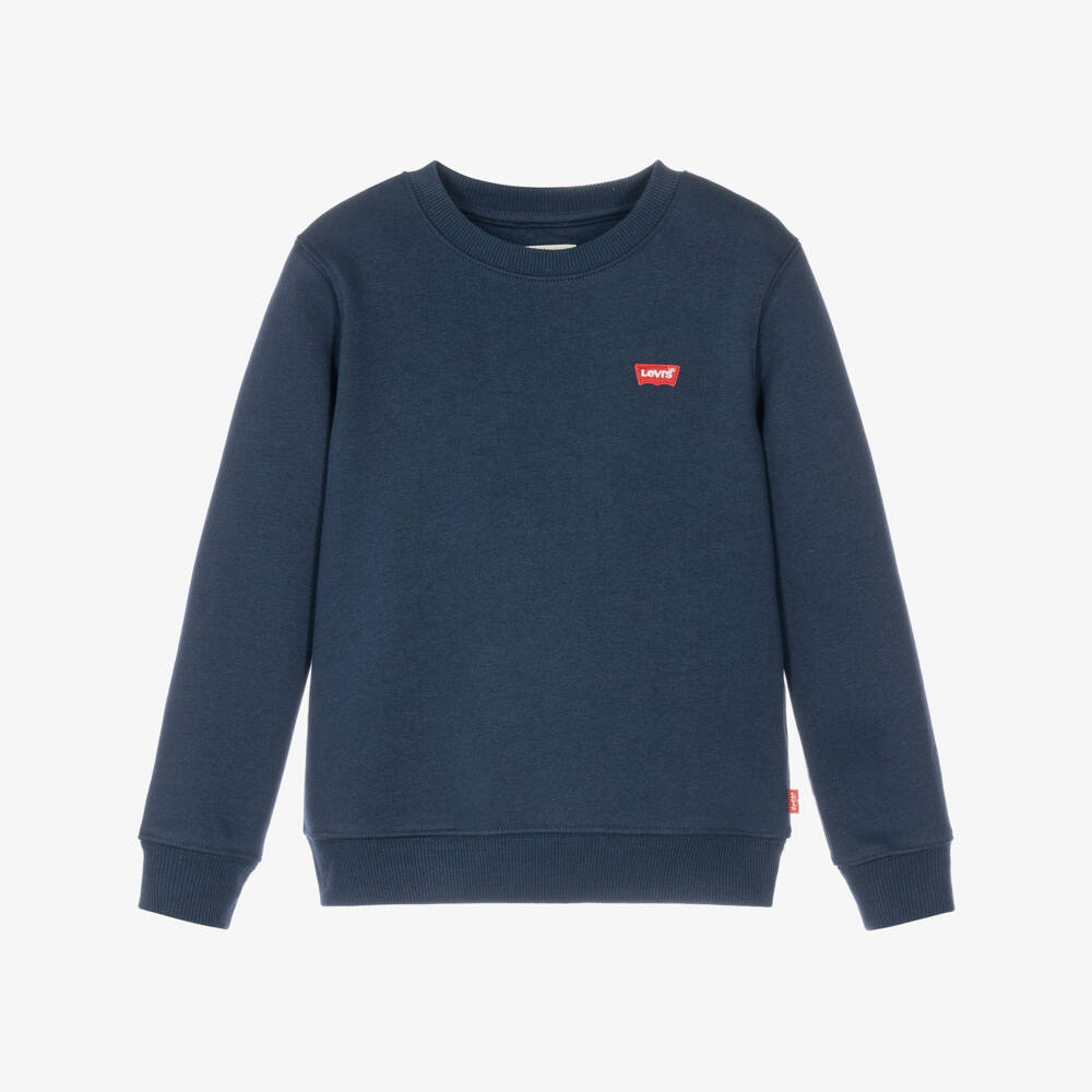 Levi's-Boys Navy Blue Sweatshirt with Embroidered Logo | Childrensalon