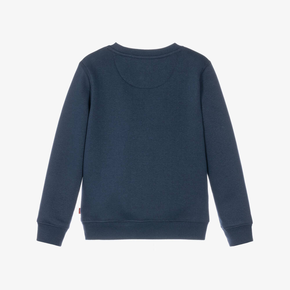 Levi's-Boys Navy Blue Sweatshirt with Embroidered Logo | Childrensalon
