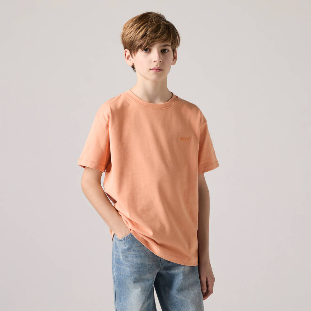 Levi's-Boys Orange T-Shirt with Embroidered Logo | Childrensalon