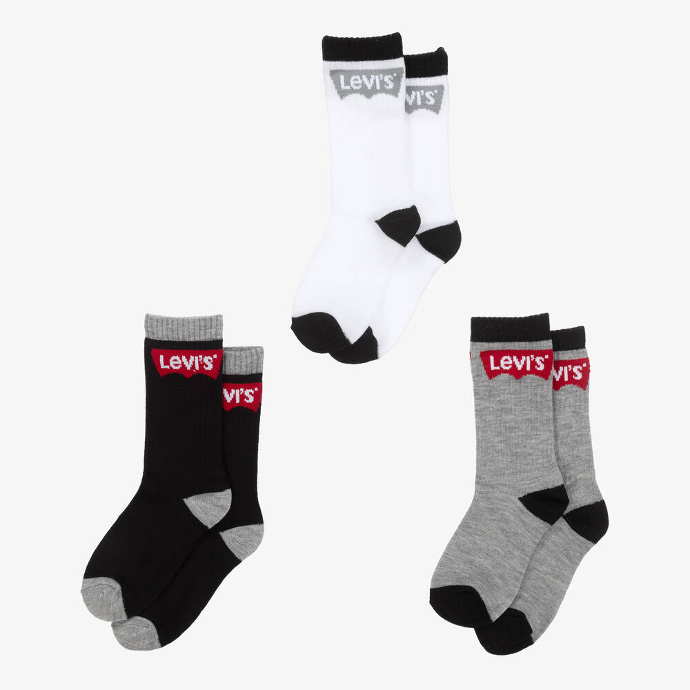 Levi's-Boys Ribbed Ankle Socks (3 Pack) | Childrensalon