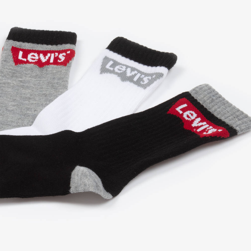 Levi's-Boys Ribbed Ankle Socks (3 Pack) | Childrensalon