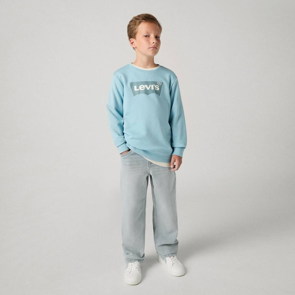 Levi's-Boys Washed Blue Loose Taper Denim Jeans | Childrensalon