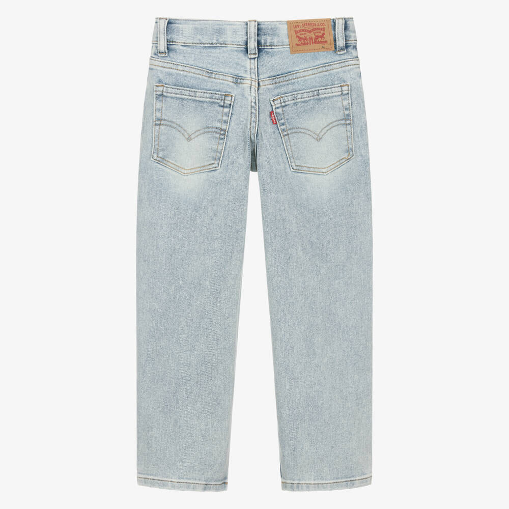 Levi's-Boys Washed Blue Loose Taper Denim Jeans | Childrensalon