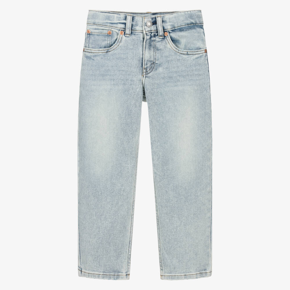 Levi's-Boys Washed Blue Loose Taper Denim Jeans | Childrensalon