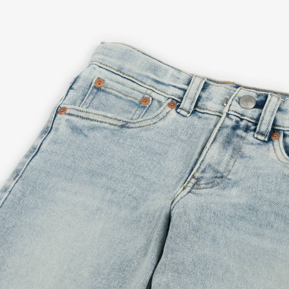Levi's-Boys Washed Blue Loose Taper Denim Jeans | Childrensalon