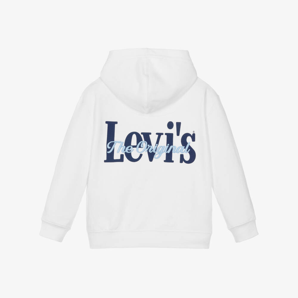 Levi's- Худи белое с вышитым логотипом для мальчиков | Childrensalon