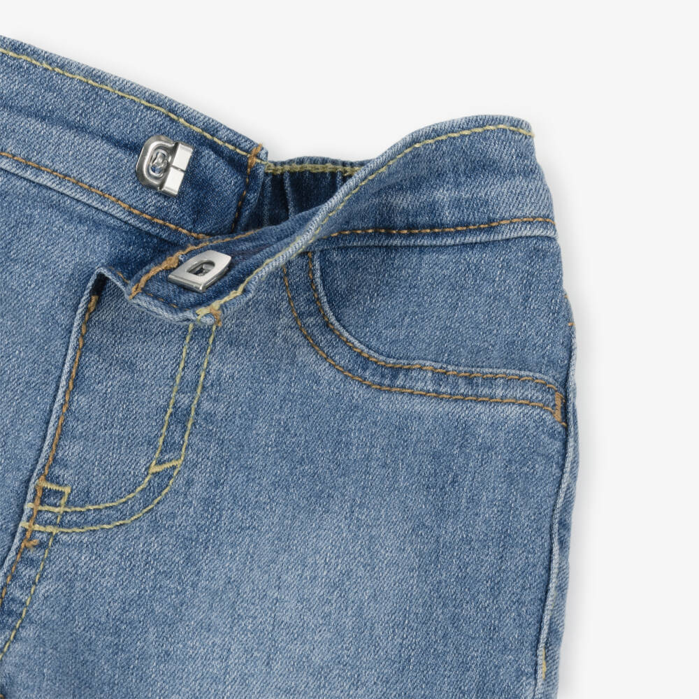 Levi's-Boys White T-Shirt & Blue Denim Shorts Set | Childrensalon