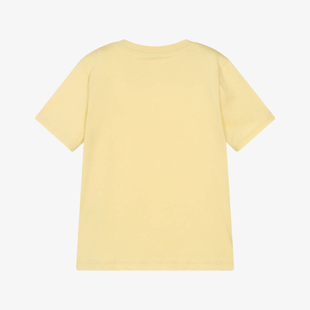 Levi's-Boys Yellow T-Shirt with Embroidered Batwing Logo | Childrensalon