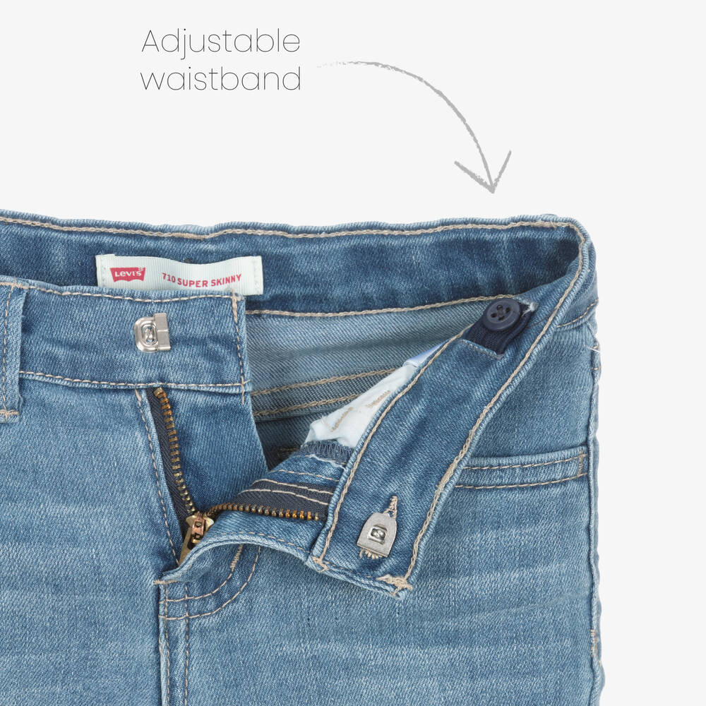 Levi's-Girls Blue 710 Super Skinny Jeans | Childrensalon