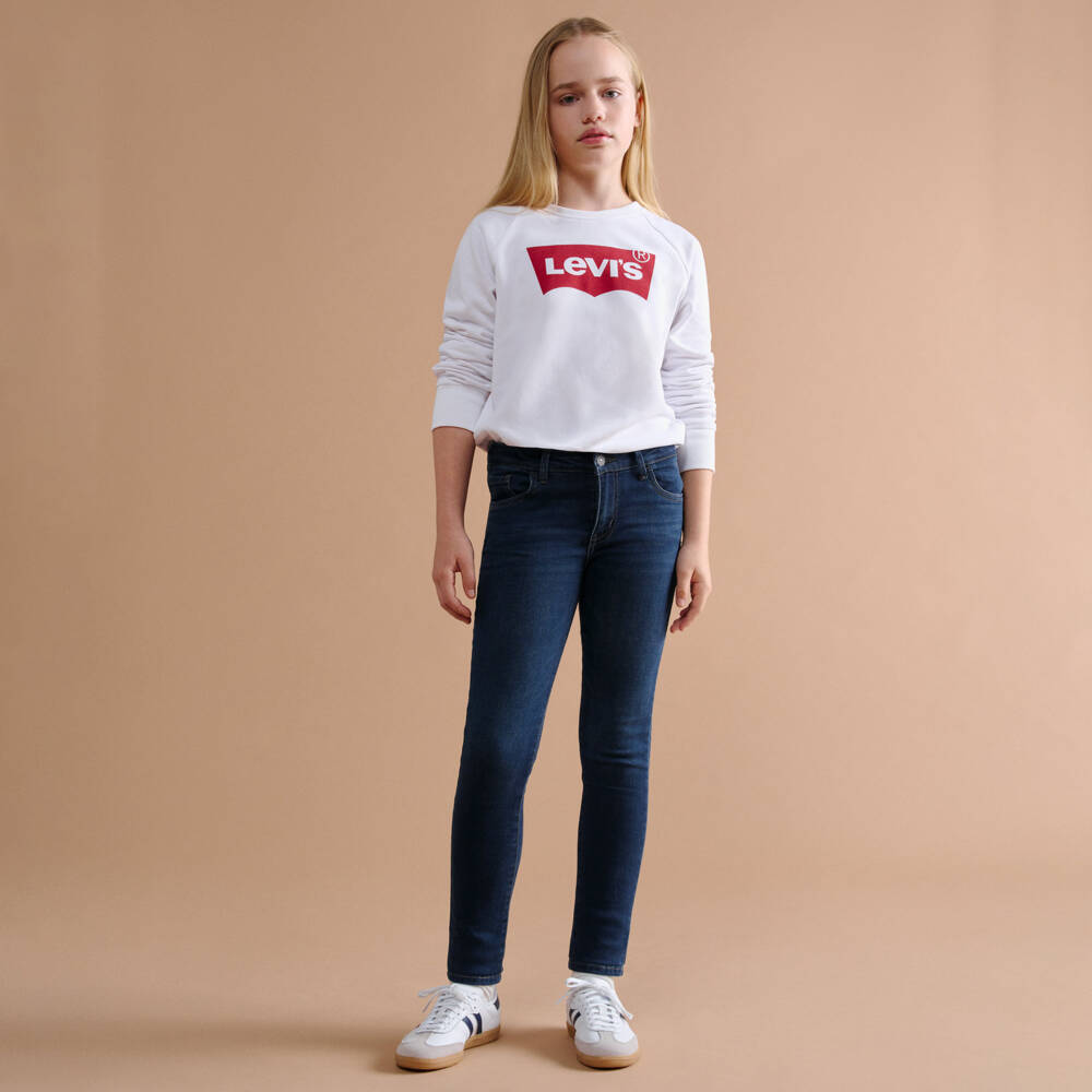 Levi's-جينز دنيم 710 سكيني فيت لون أزرق داكن للبنات | Childrensalon
