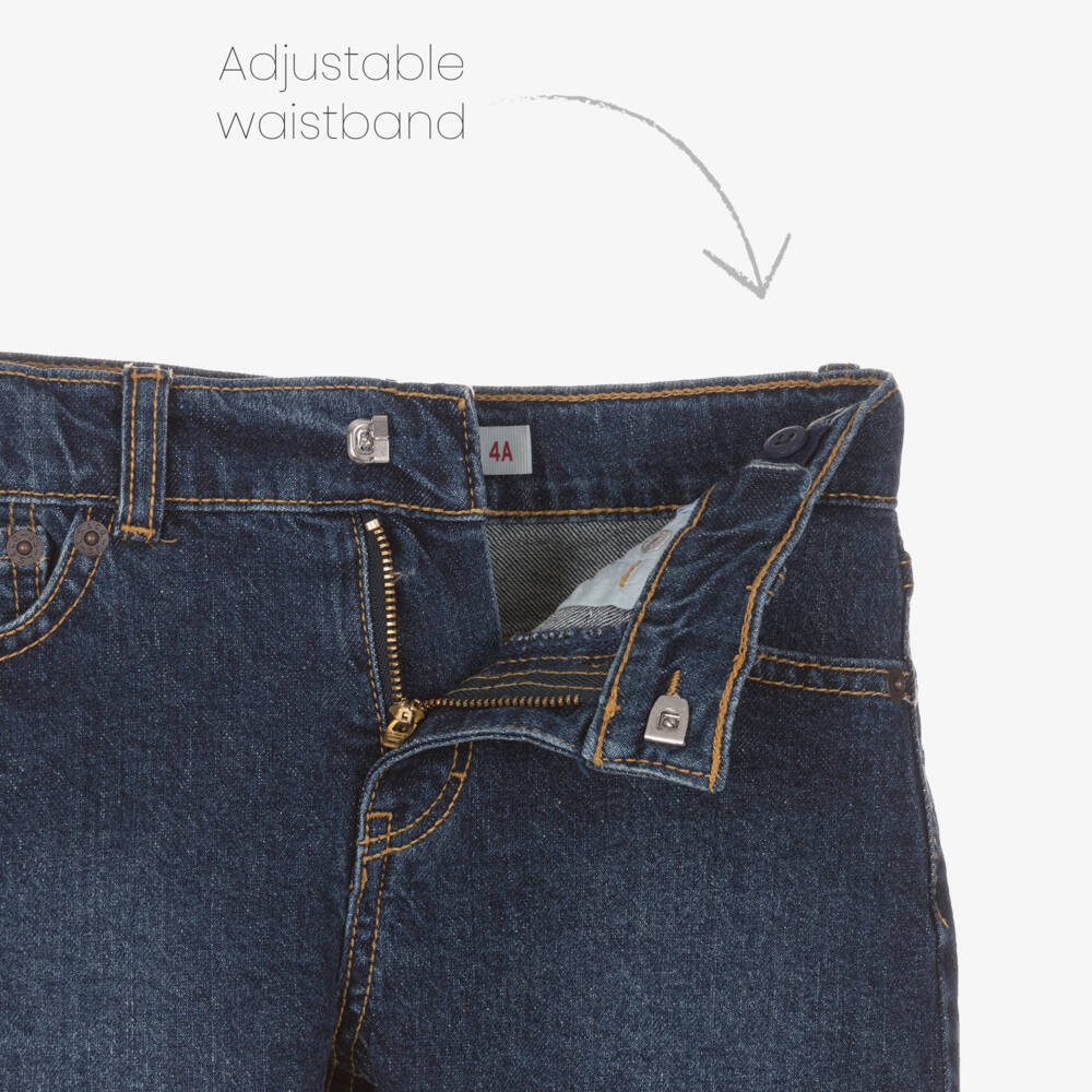 Levi's-Girls Blue Denim A Line Shorts | Childrensalon