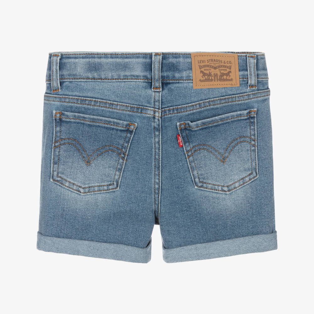 Levi's-شورت جيرل فريند دنيم لون أزرق للبنات | Childrensalon