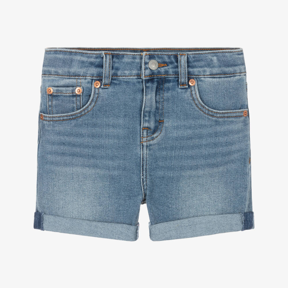 Levi's-شورت جيرل فريند دنيم لون أزرق للبنات | Childrensalon