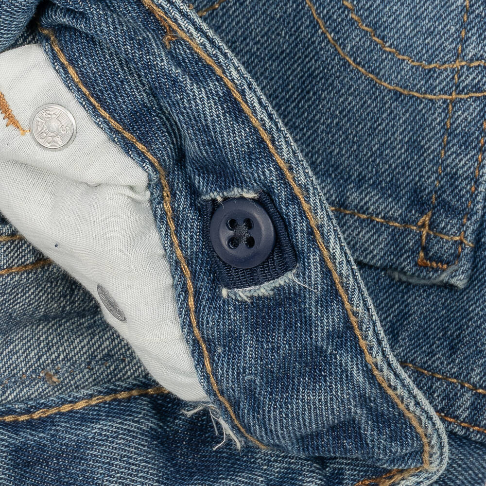 Levi's-Girls Blue Denim Girlfriend Shorts | Childrensalon
