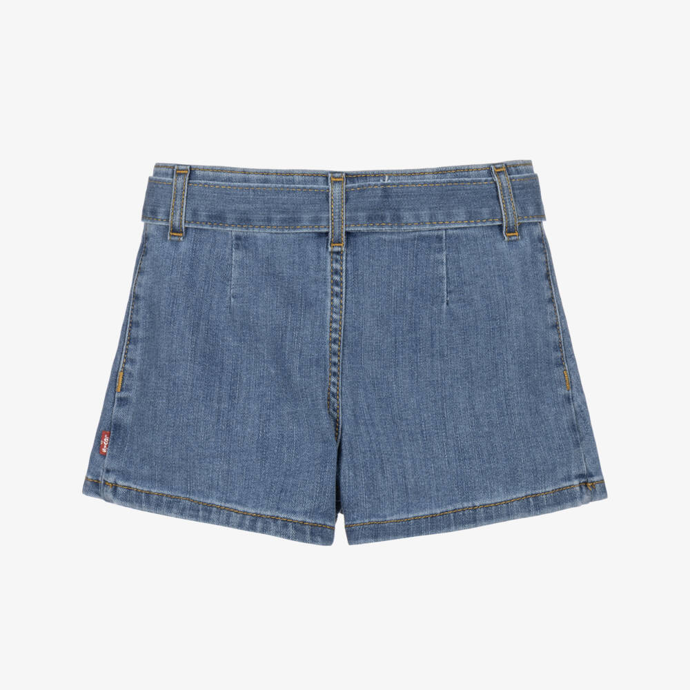 Levi's-Girls Blue Denim High Rise Skort | Childrensalon