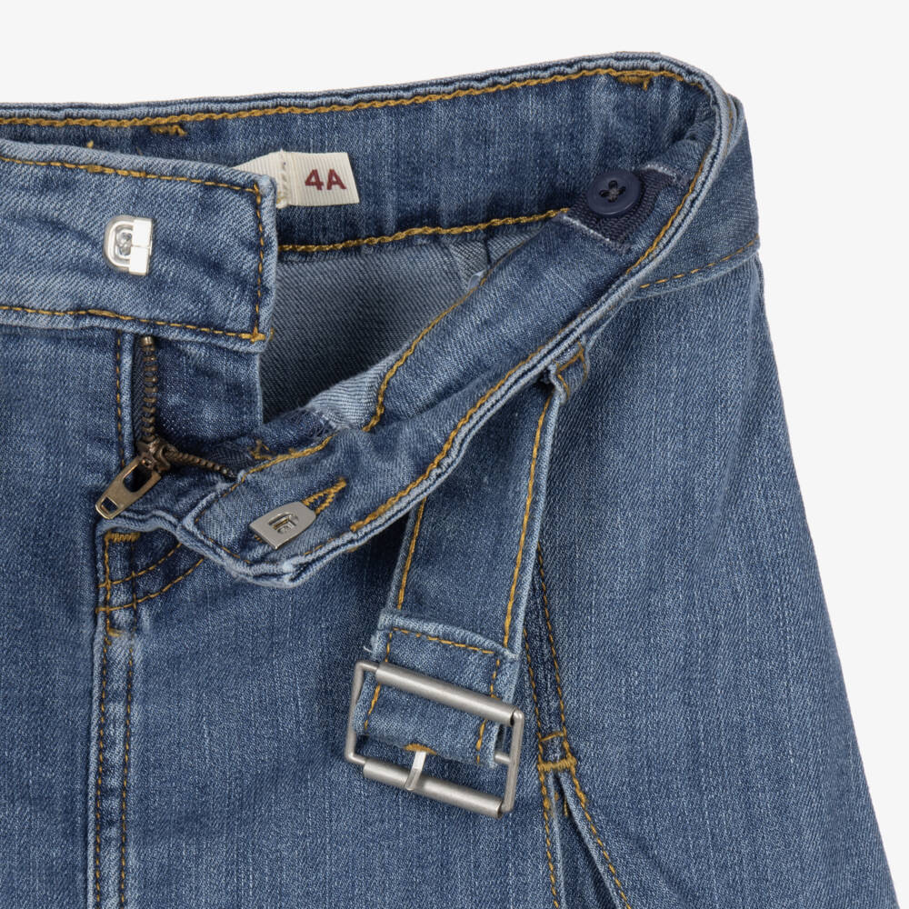 Levi's-Girls Blue Denim High Rise Skort | Childrensalon
